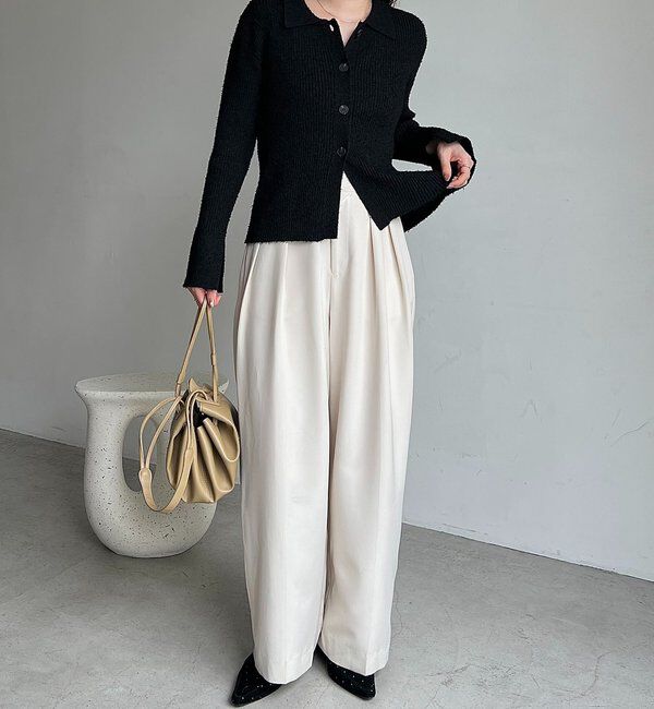  「ビアードカラーニット」|カーディガン|