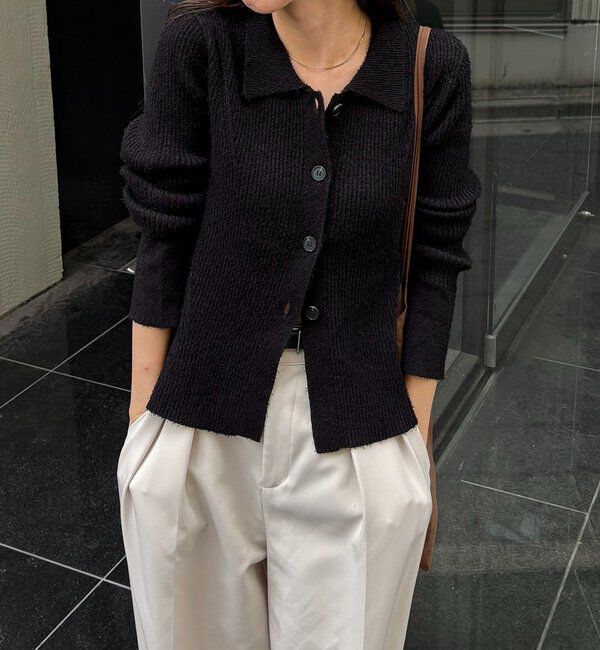  「ビアードカラーニット」|カーディガン|