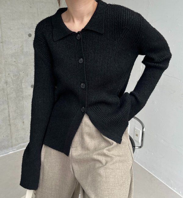  「ビアードカラーニット」|カーディガン|