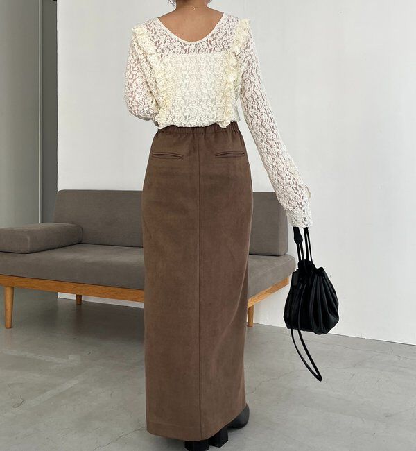  「スエードジップスカート」|スカート|