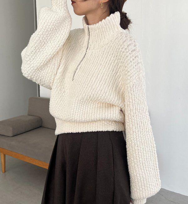  「ハーフジップニット」|ニット・セーター|
