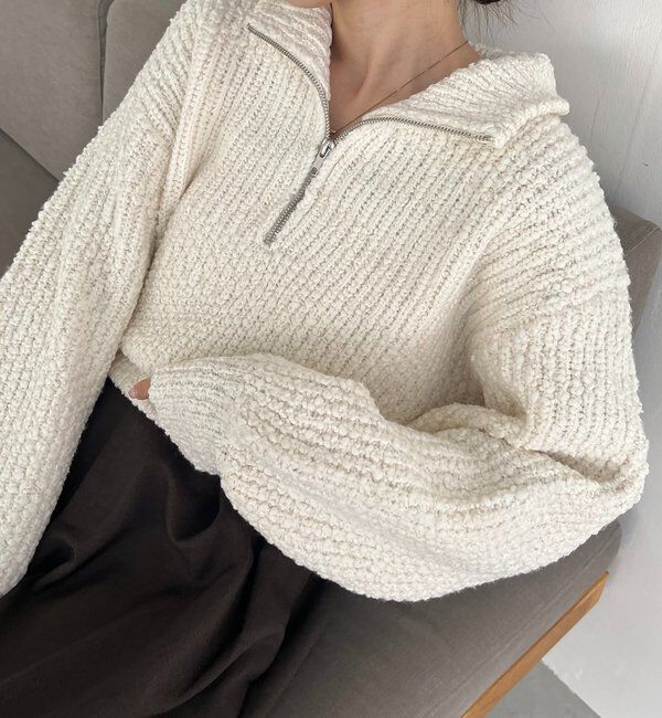  「ハーフジップニット」|ニット・セーター|