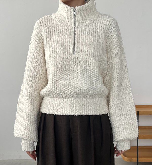  「ハーフジップニット」|ニット・セーター|