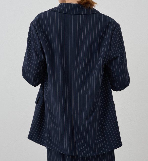  「ストライプビッグジャケット」|テーラードジャケット|