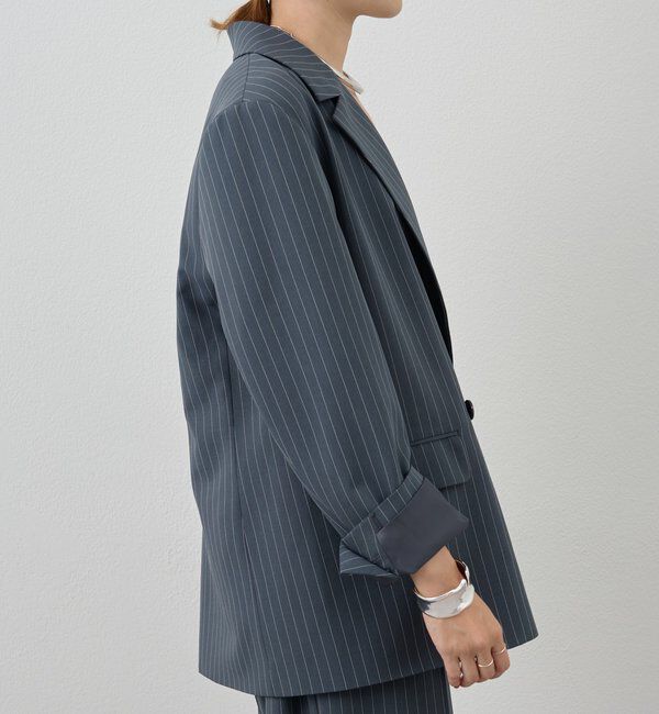  「ストライプビッグジャケット」|テーラードジャケット|