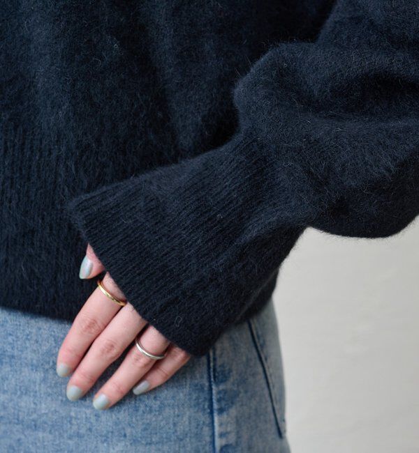  「ファーウールタイ付きカーディガン」|カーディガン|