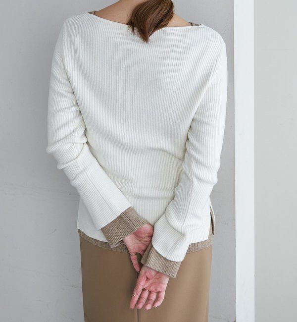  「【4色展開】アシンメトリーリブニット」|ニット・セーター|