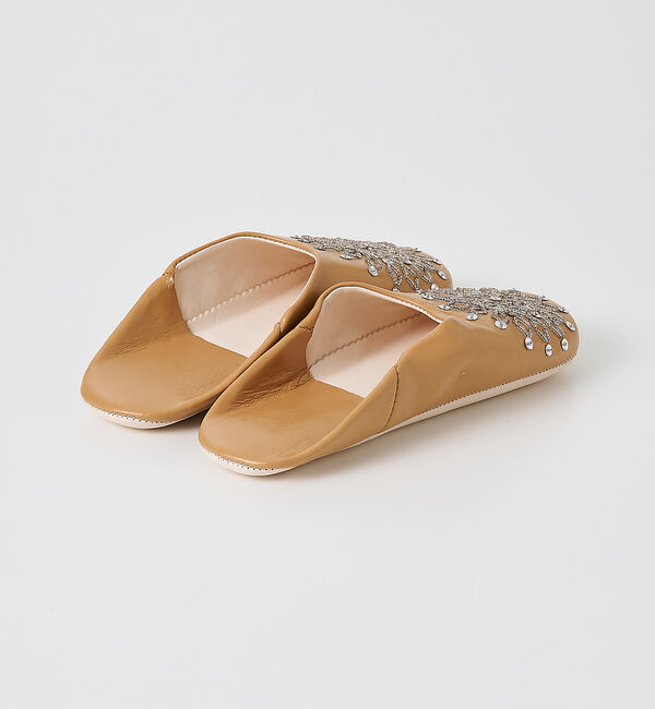 collex「ビーズバブーシュ 羊革 モロッコ製 スリッパ ルームシューズ 室内履き」|本・CD・DVD|