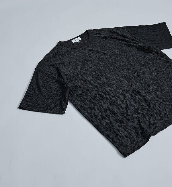 ABAHOUSE「エアプリーツ ストレッチ 半袖Tシャツ / オーバーサイズ」|Tシャツ・カットソー|