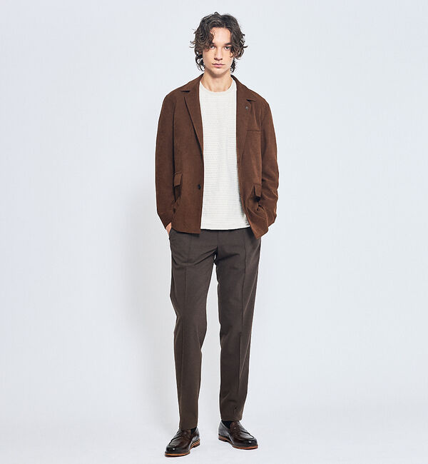 ABAHOUSE「【ON/OFF兼用】パウダータッチ  ピンタック イージースラックス / 360」|スラックス|