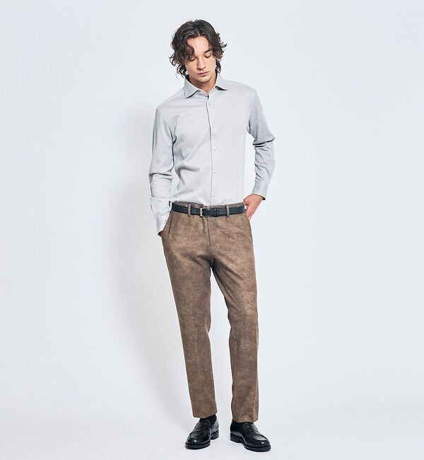 ABAHOUSE「【セットアップ対応】Down Fabric フェードスエード イージースラックス」|スラックス|