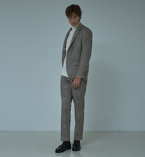 ABAHOUSE「【セットアップ対応】Down Fabric フェードスエード イージースラックス」|スラックス|