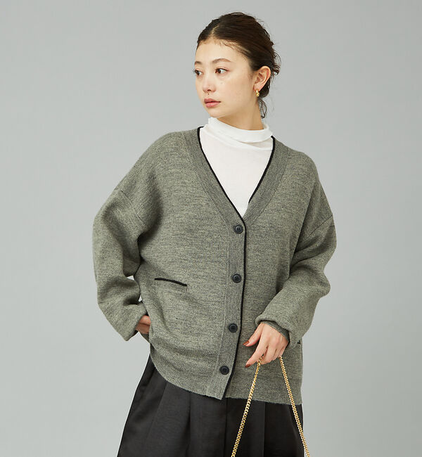 Rouge vif「バックロゴニットカーディガン」|カーディガン|