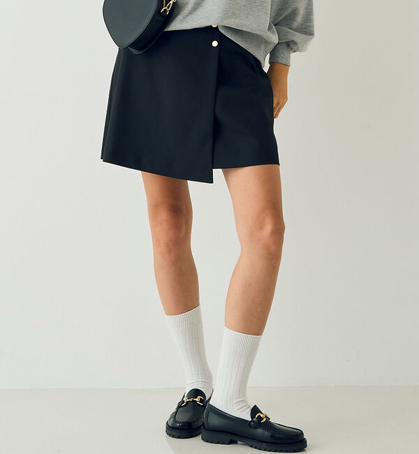 Rouge vif「【一部店舗限定】サイドボタンラップミニスカート」|スカート|