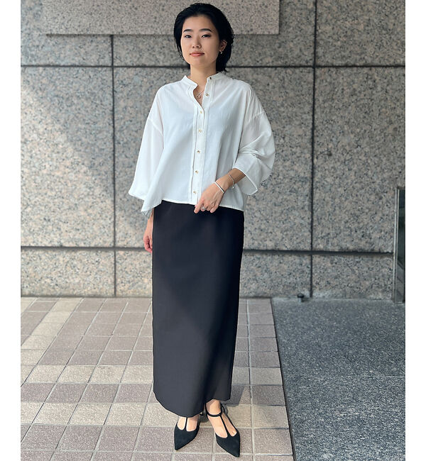 Rouge vif「スタンドカラータックシャツカーデ」|シャツ・ブラウス|