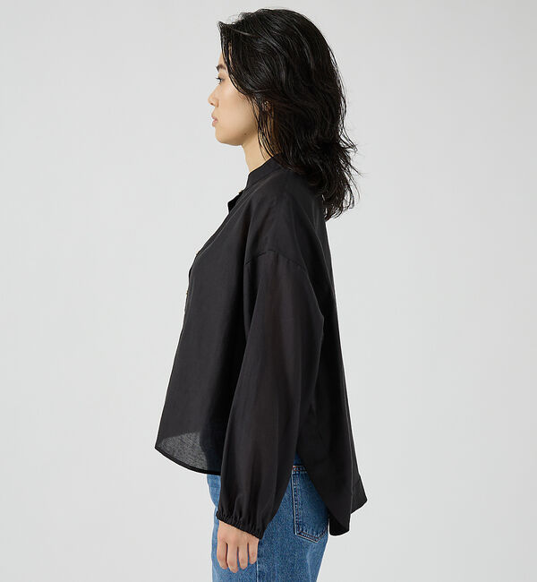 Rouge vif「スタンドカラータックシャツカーデ」|シャツ・ブラウス|