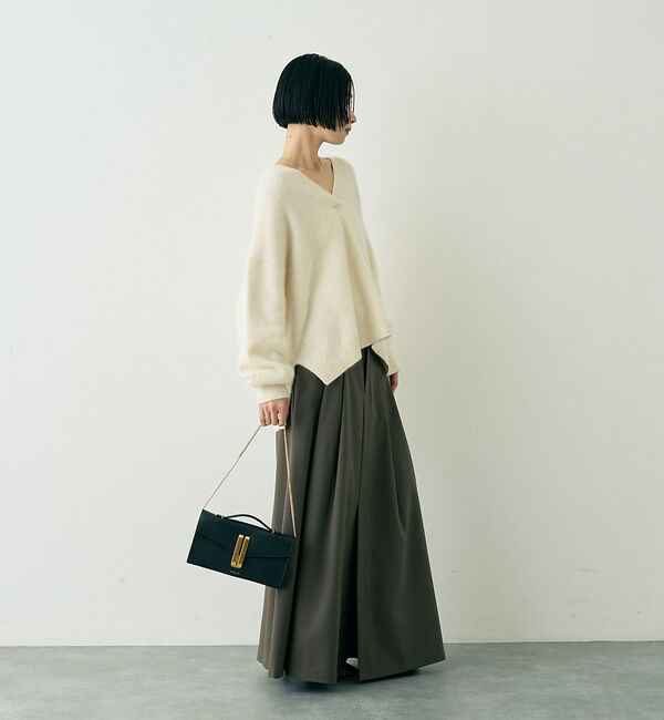 Rouge vif「【人気追加】タックフレアマキシスカート」|スカート|