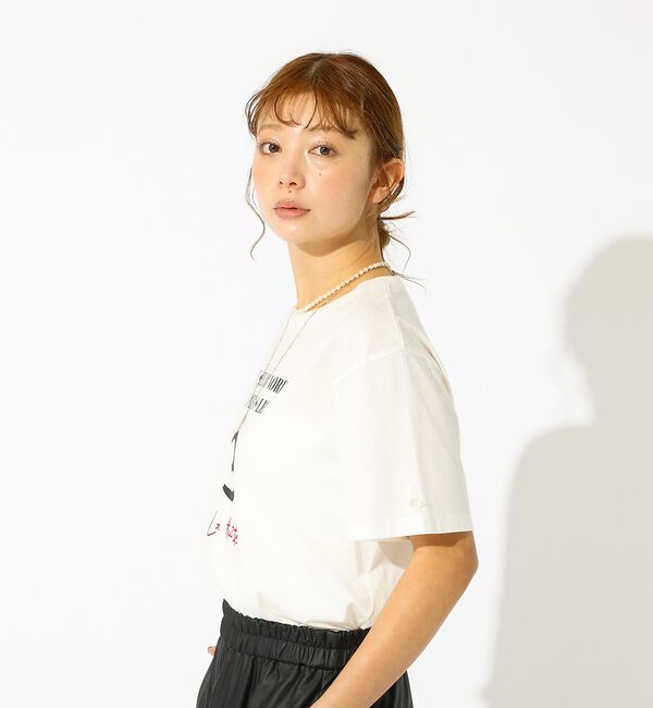 Rouge vif「【La Hutte / ラ ユット】ロゴTシャツ / プリントTシャツ / 半袖」|Tシャツ・カットソー|