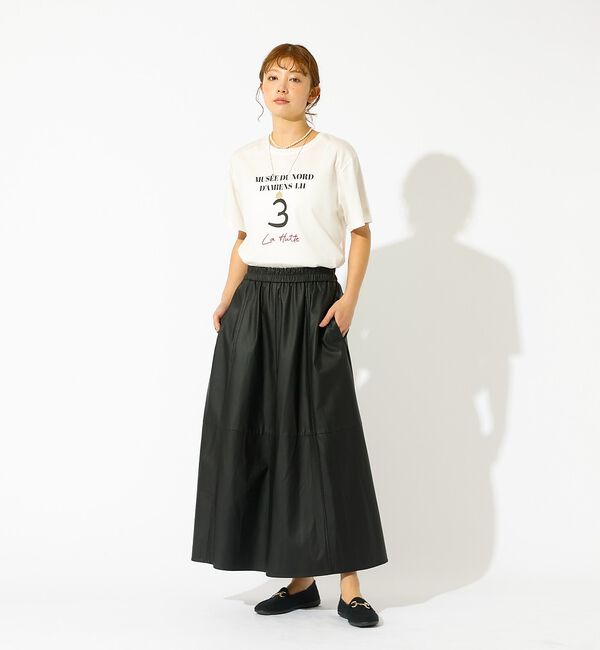 Rouge vif「【La Hutte / ラ ユット】ロゴTシャツ / プリントTシャツ / 半袖」|Tシャツ・カットソー|