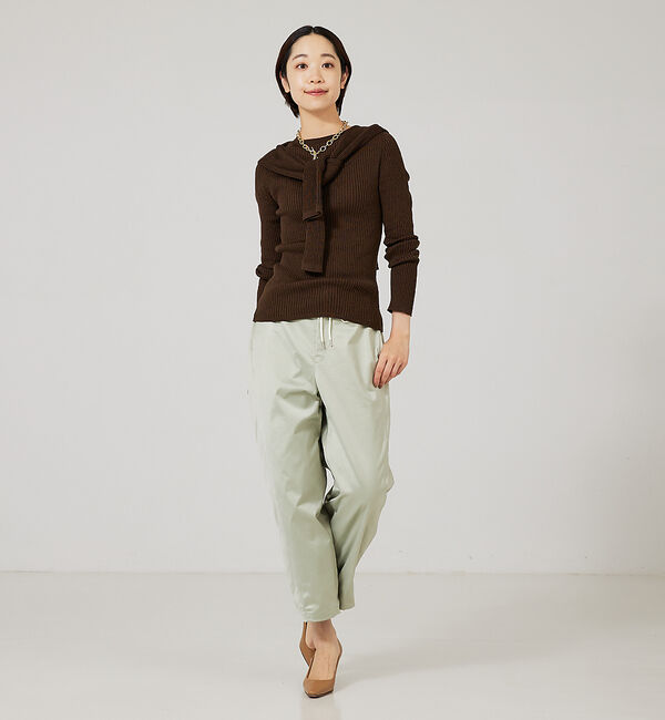 qualite「【日本製/2023AW】シームレスボートネックニット」|ニット・セーター|