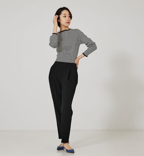 qualite「【日本製/2023AW】シームレスボートネックニット」|ニット・セーター|