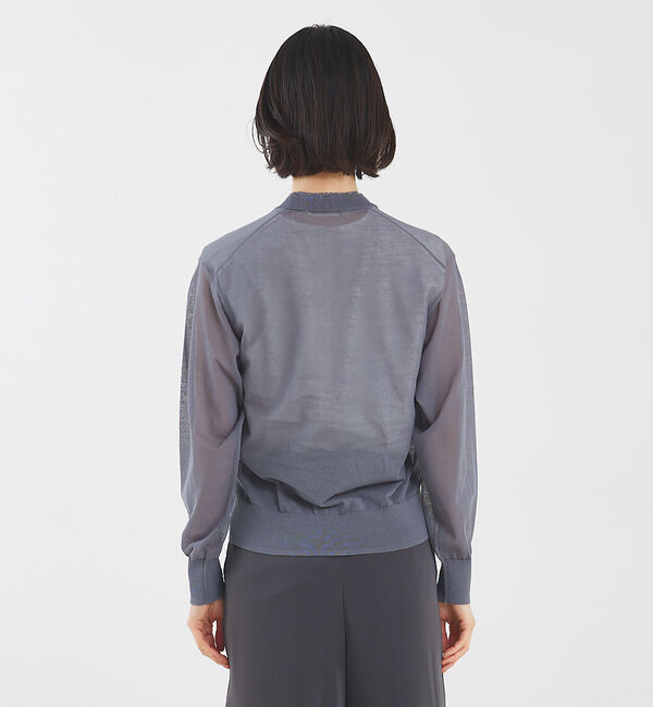 qualite「【アンサンブル対応】シアーコットンハイゲージカーデ」|カーディガン|