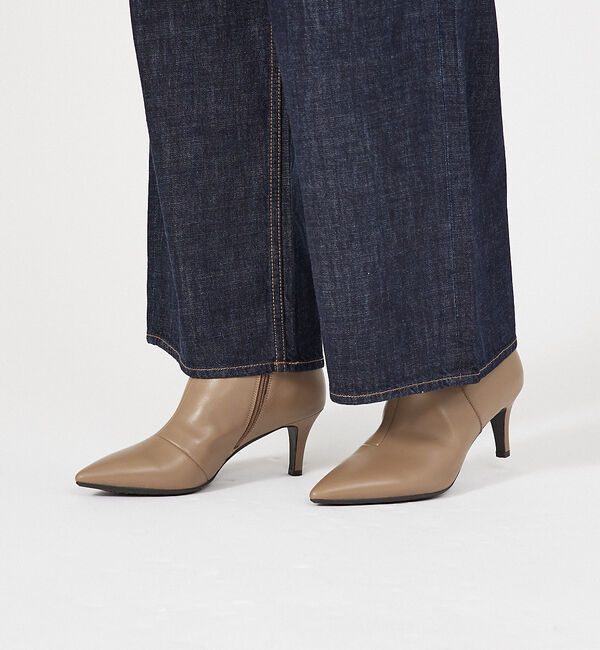 AU BANNISTER「【最高ブーツ/ 6.5cmヒール】ポインテッドトゥショートブーツ」|ショートブーツ|