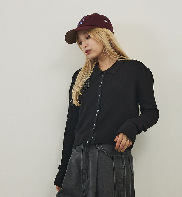 NOMINE「ショルダータック ポロニット カーディガン」|ニット・セーター|