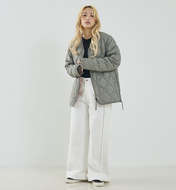 NOMINE「【TAION】ミリタリー Vネック Wジップ ダウンジャケット / ブルゾン」|ダウン|