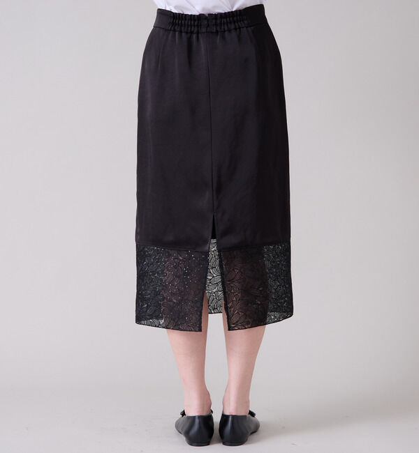 Liesse「レースコンビサテンスカート」|スカート|