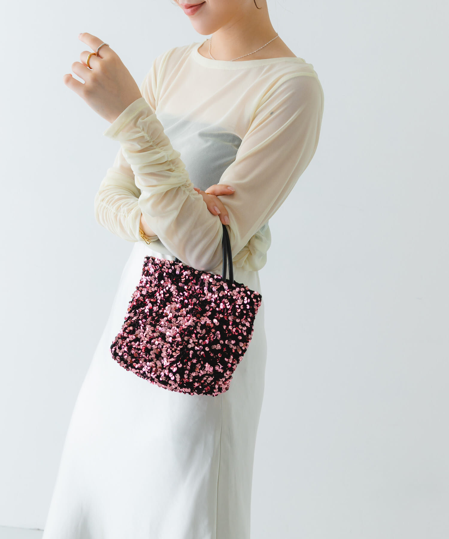 RODE SKO「チェーン付きスパンコールバッグ」|ショルダー・メッセンジャー|