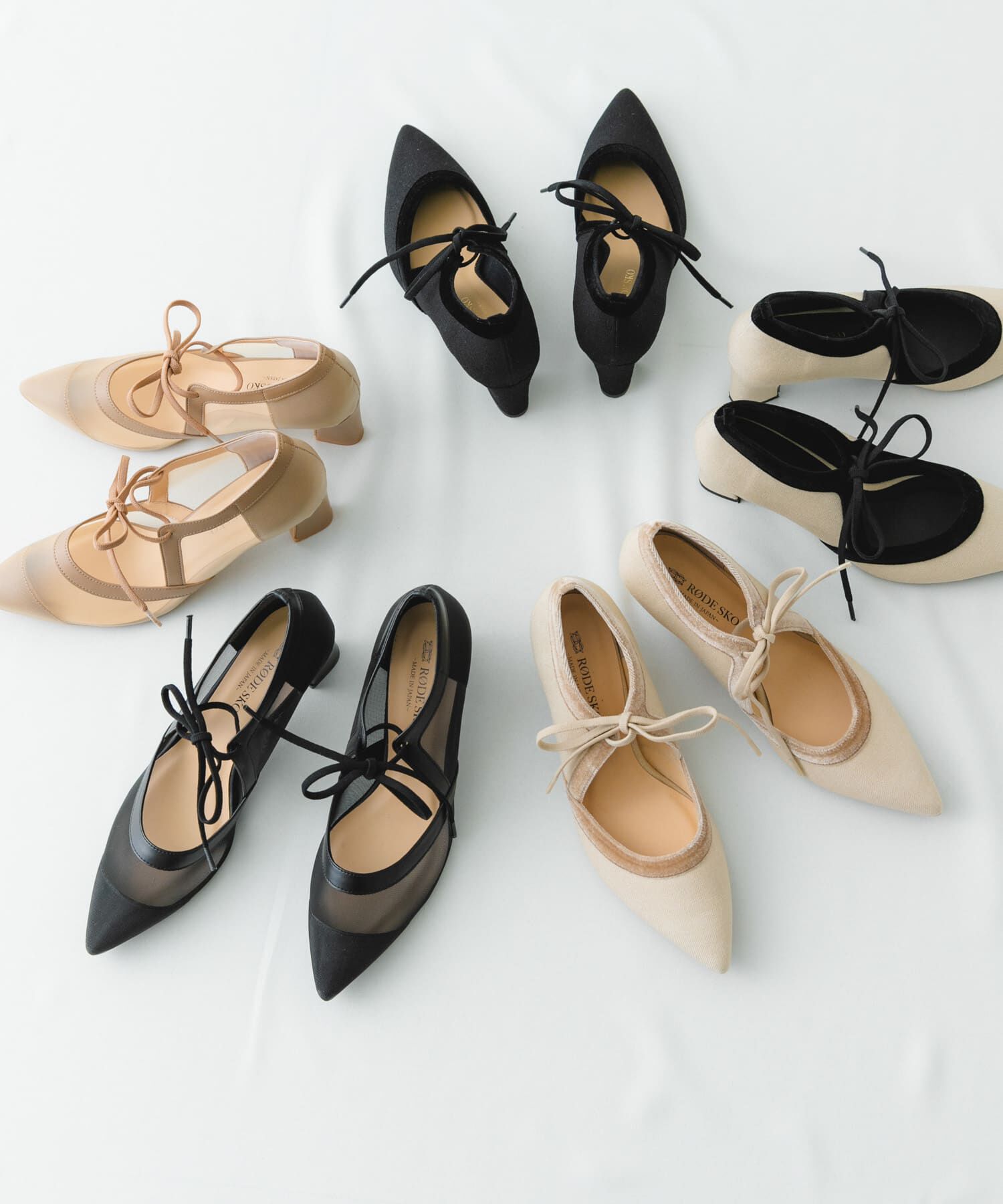 RODE SKO「『MADE IN JAPAN』チャンキーヒールリボンパンプス」|パンプス|