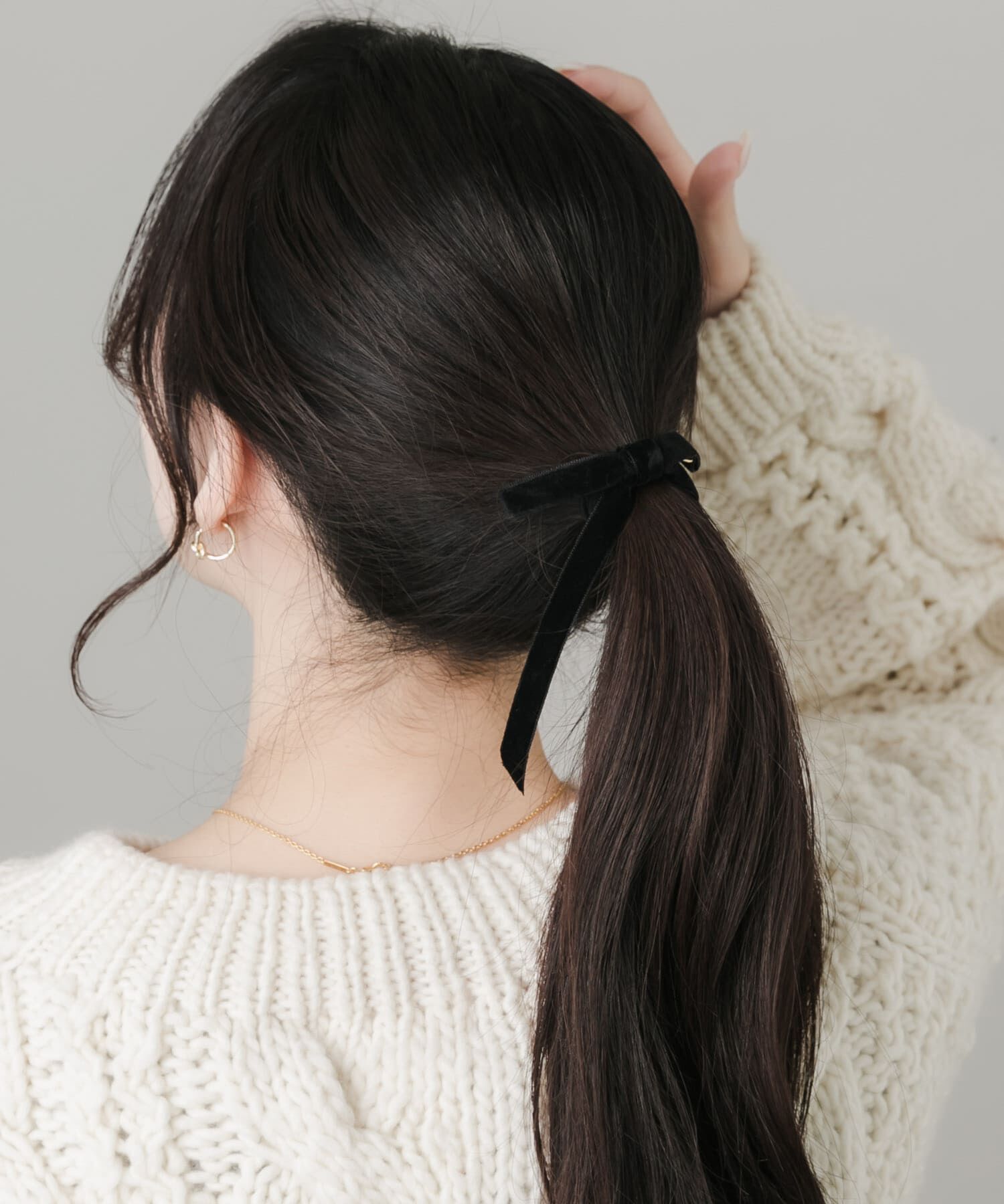 SMELLY「ベロアリボンポニー」|ヘアゴム・シュシュ|