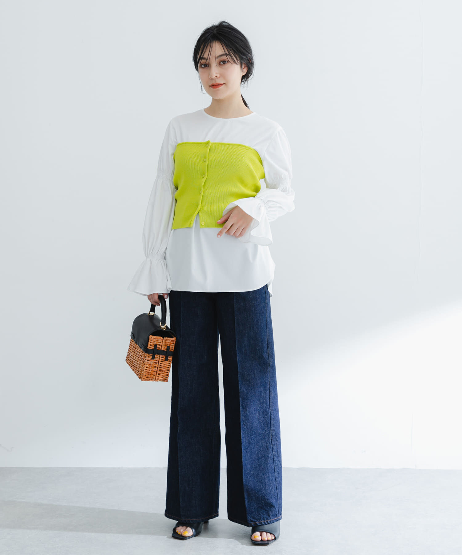 URBAN RESEARCH ROSSO「ボタンデザインベアトップ」|ニット・セーター|