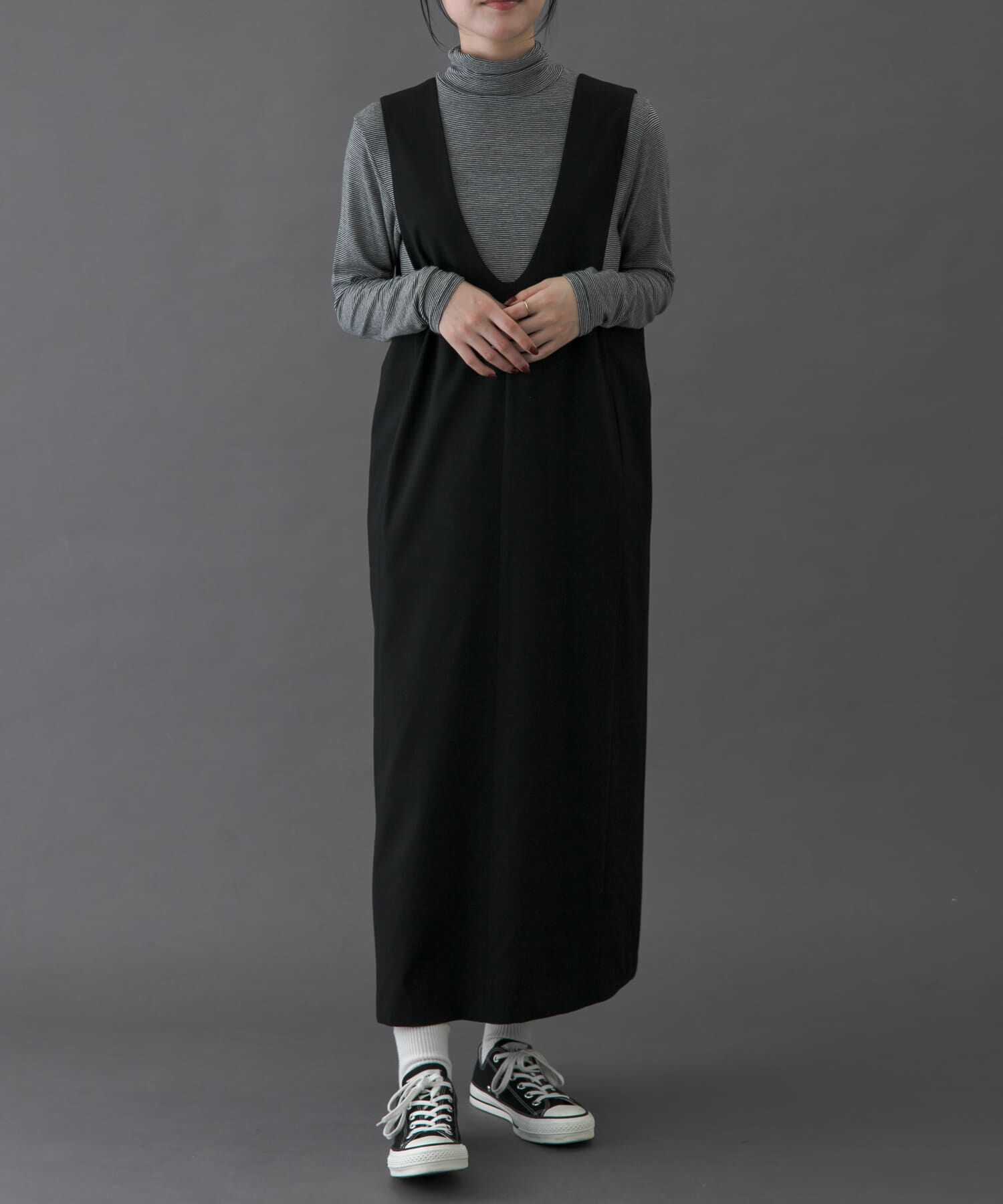 URBAN RESEARCH DOORS「FORK&SPOON　ウールライクジャンパースカート」|ワンピース|