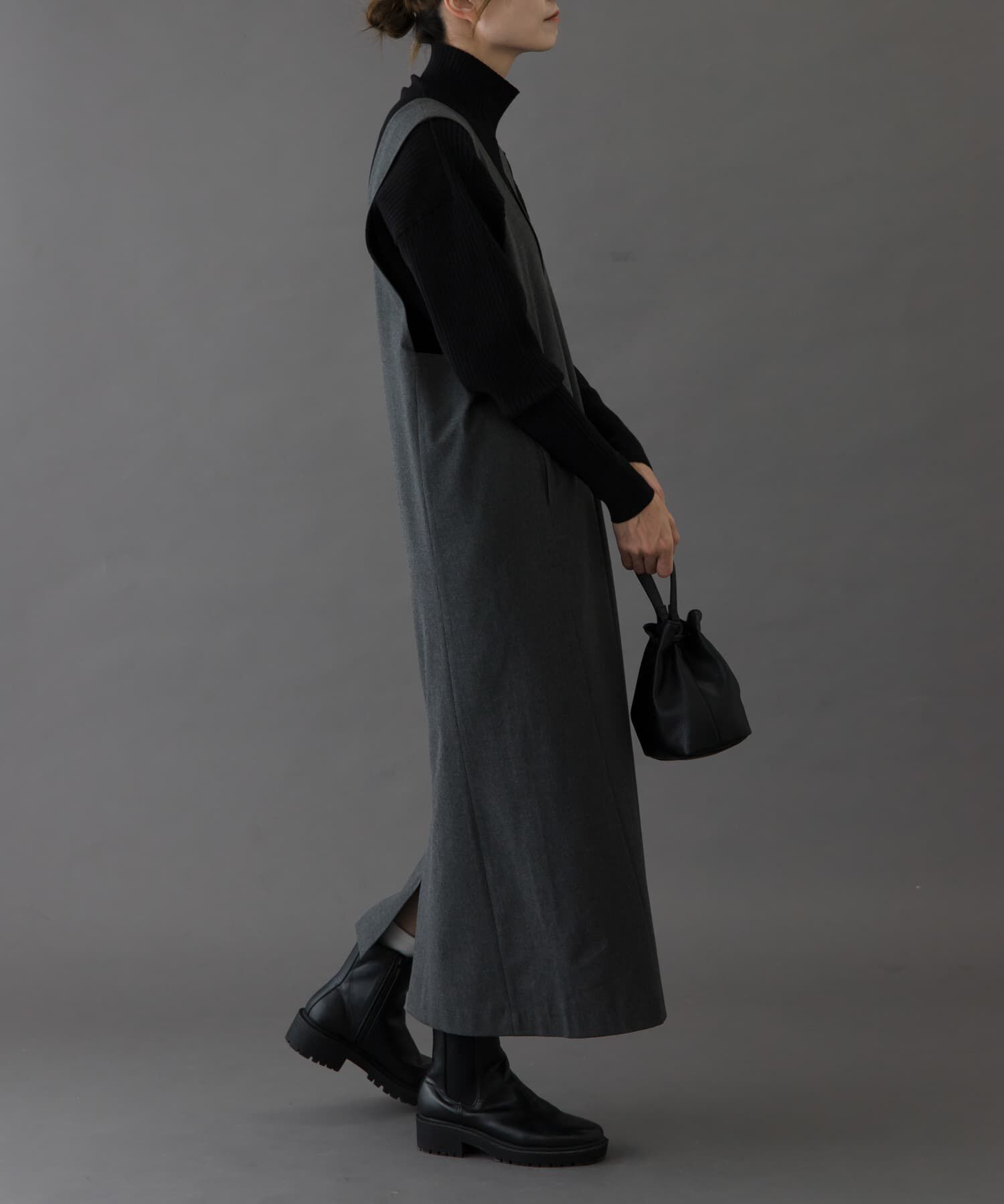 URBAN RESEARCH DOORS「FORK&SPOON　ウールライクジャンパースカート」|ワンピース|