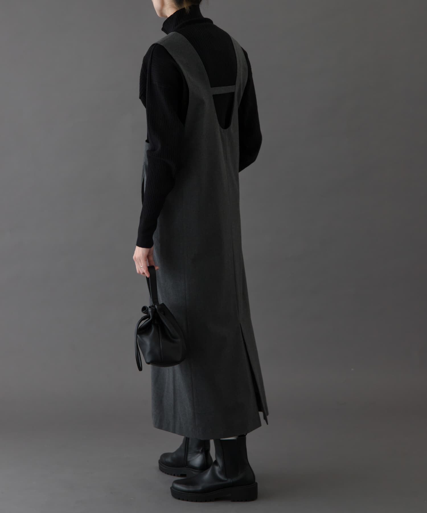 URBAN RESEARCH DOORS「FORK&SPOON　ウールライクジャンパースカート」|ワンピース|