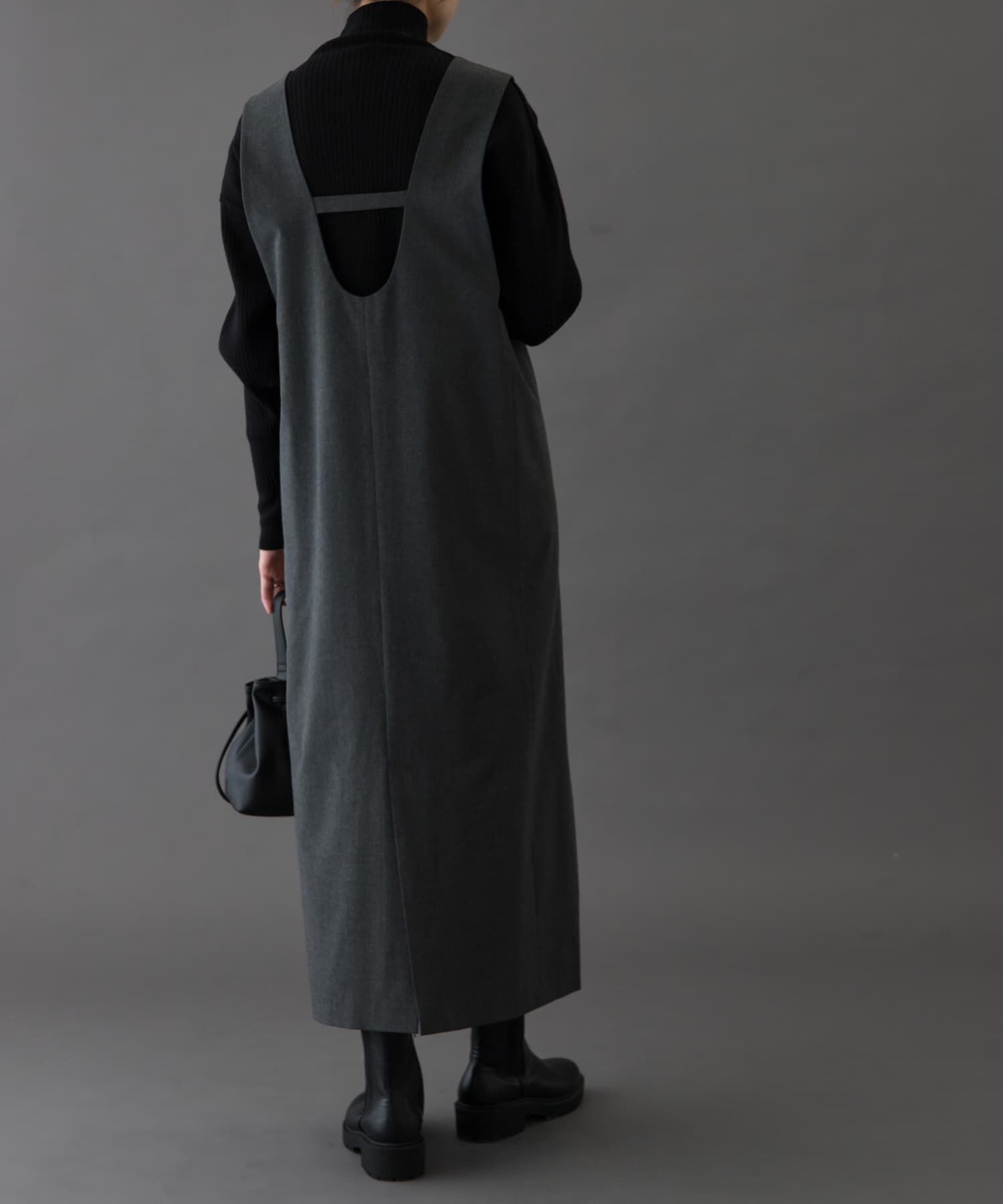 URBAN RESEARCH DOORS「FORK&SPOON　ウールライクジャンパースカート」|ワンピース|