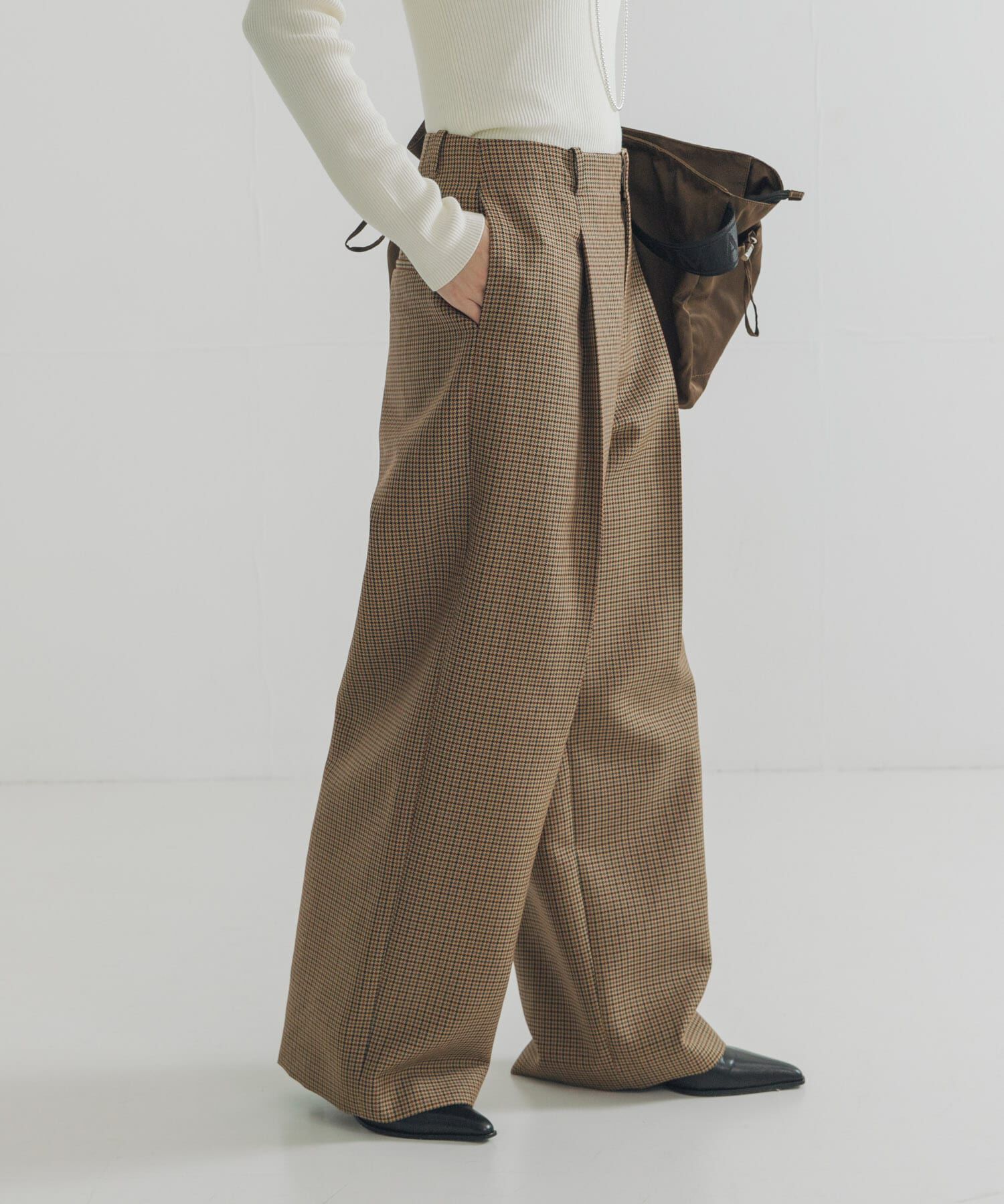 URBAN RESEARCH「ウールブレンドチェックワイドパンツ」|その他|
