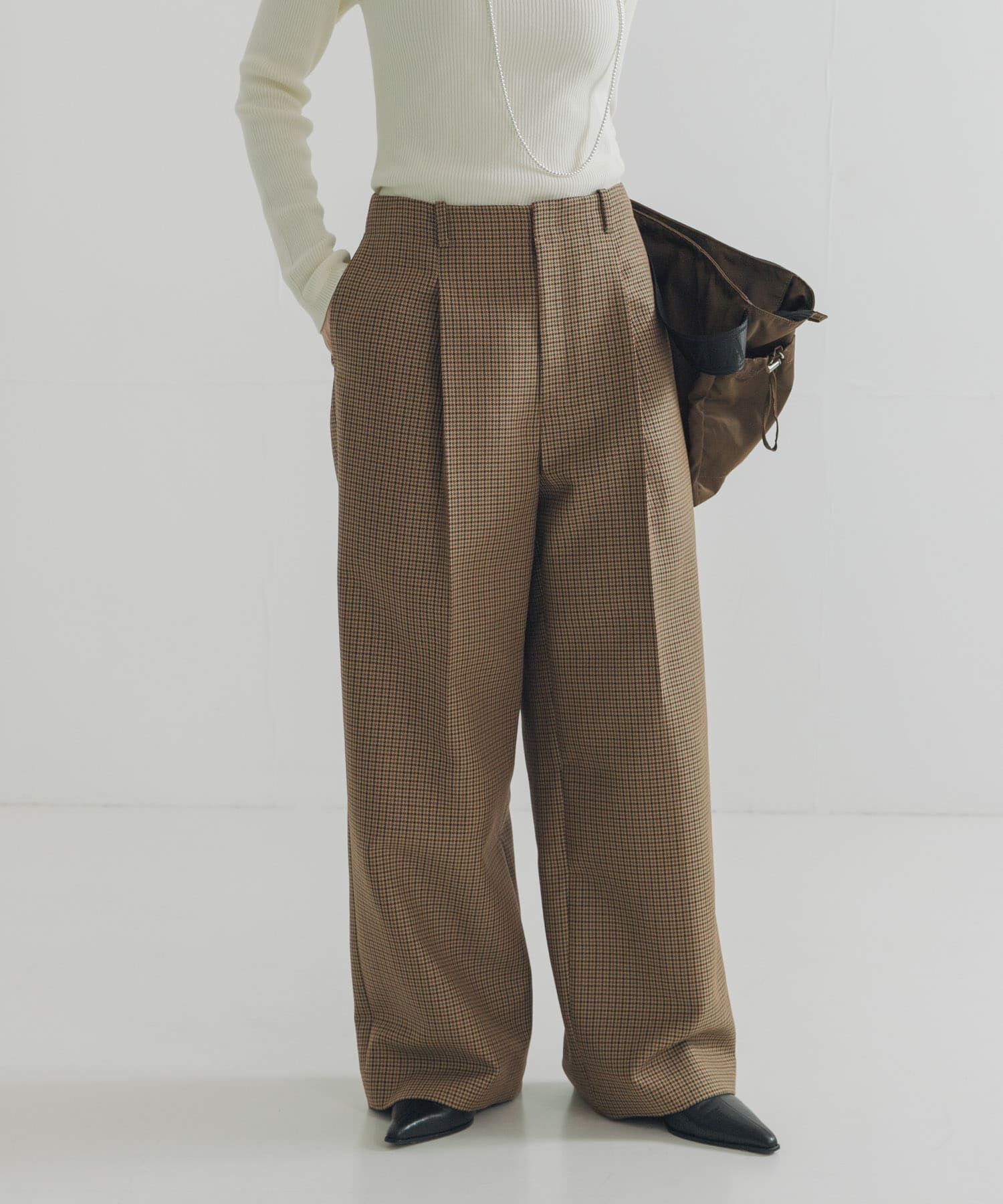 URBAN RESEARCH「ウールブレンドチェックワイドパンツ」|その他|