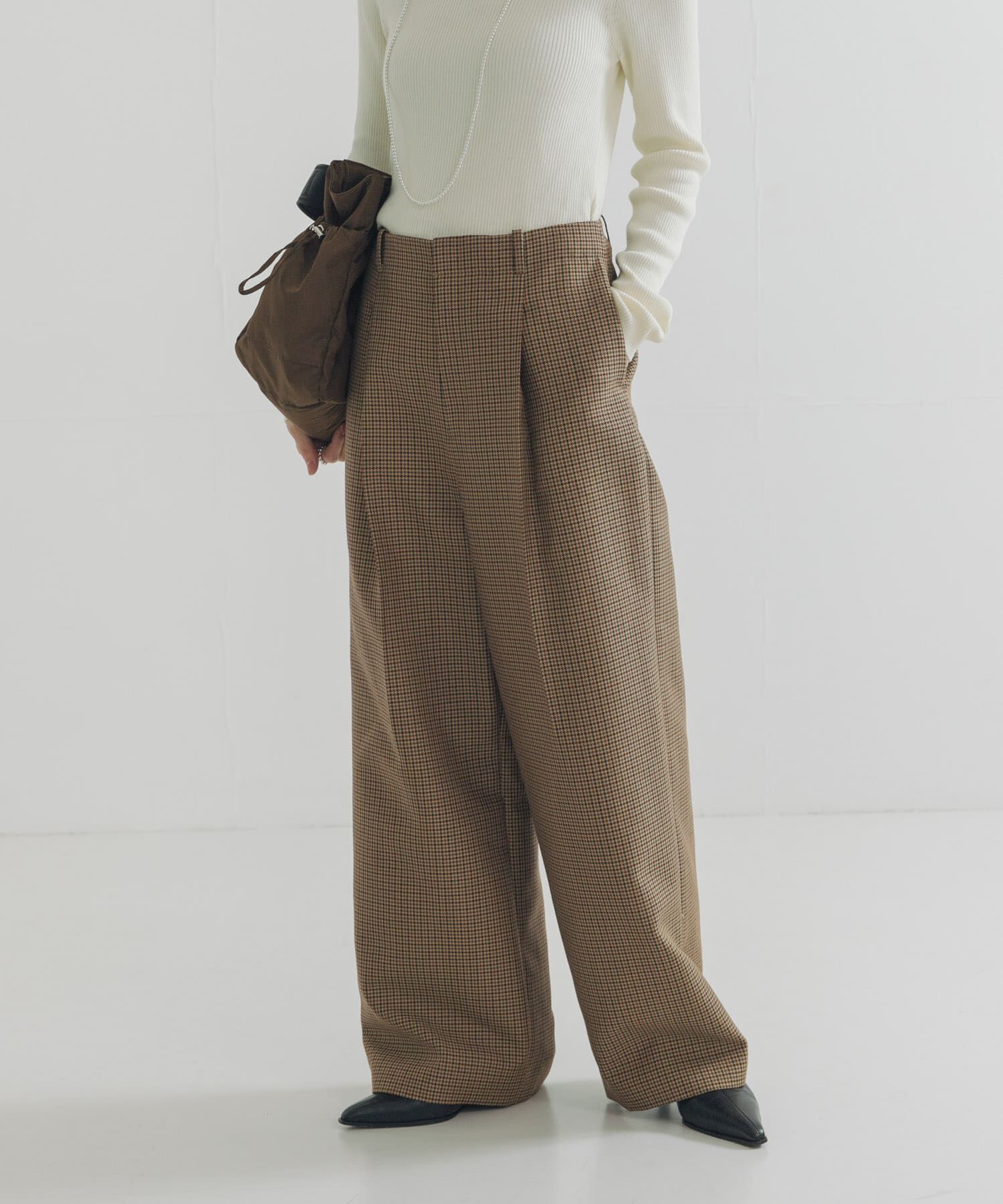 URBAN RESEARCH「ウールブレンドチェックワイドパンツ」|その他|