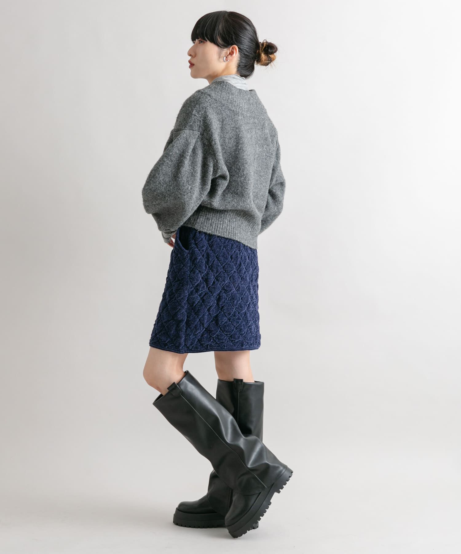  「キルティングニットスカート」|スカート|
