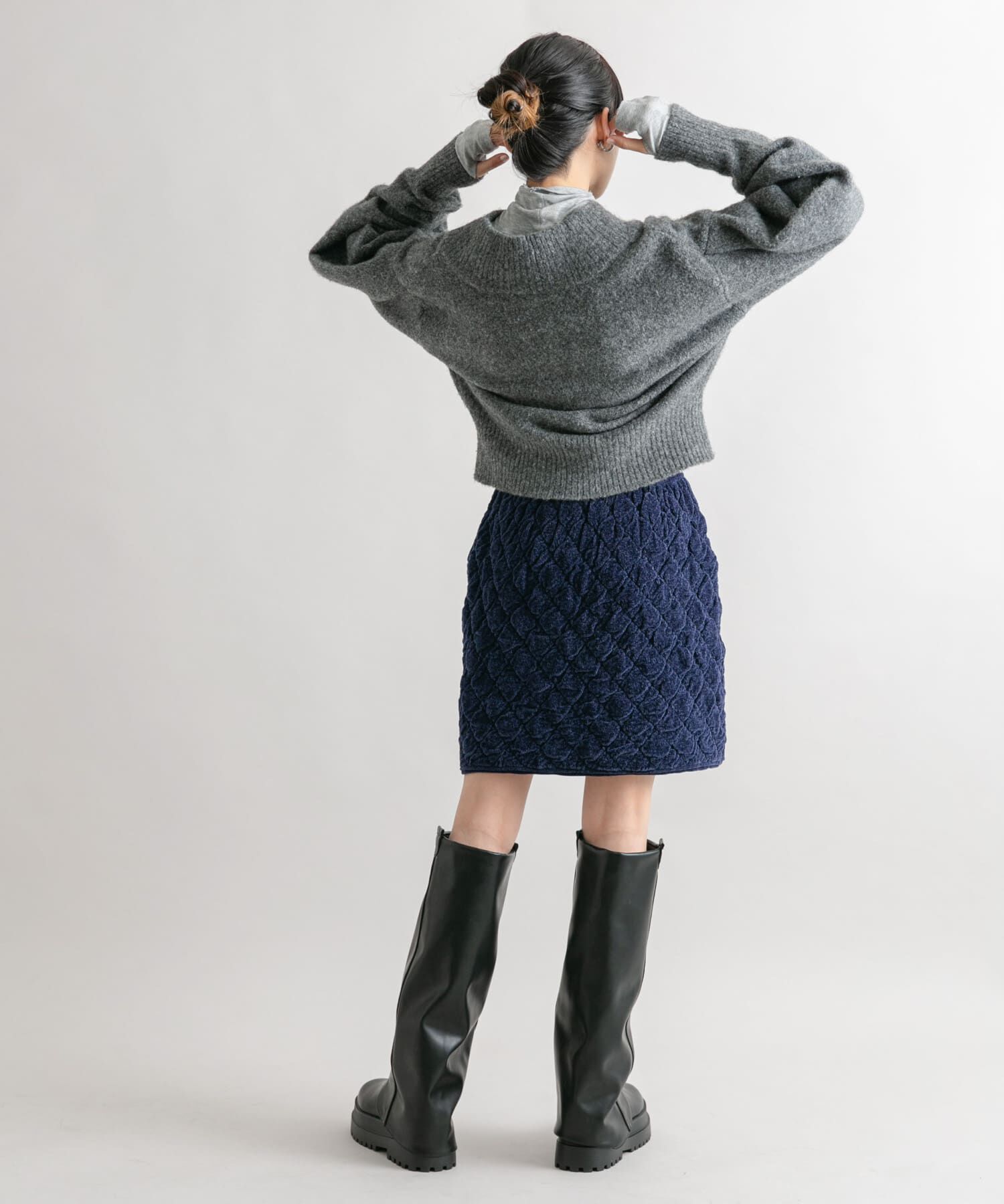  「キルティングニットスカート」|スカート|