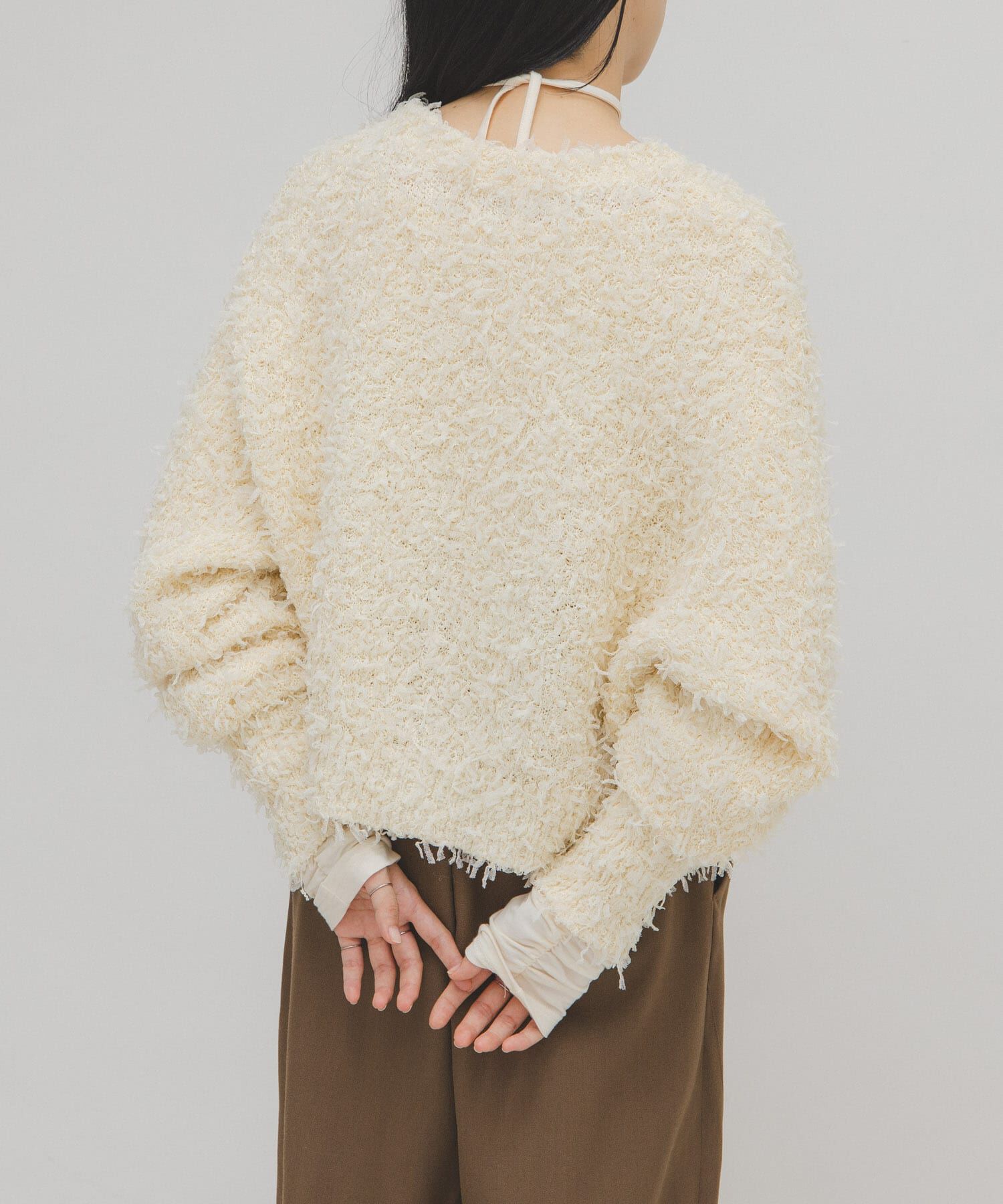  「チュールフリンジカーディガン」|ニット・セーター|