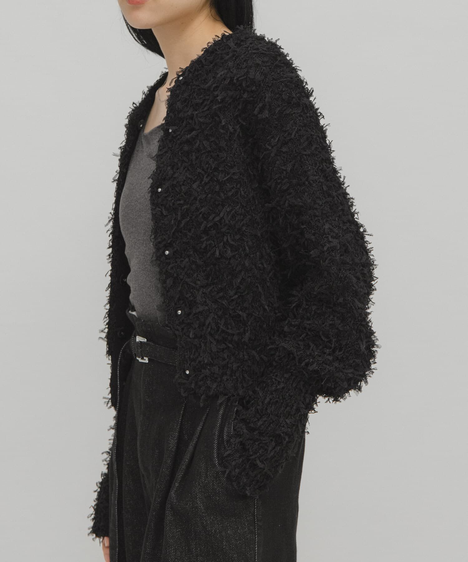  「チュールフリンジカーディガン」|ニット・セーター|