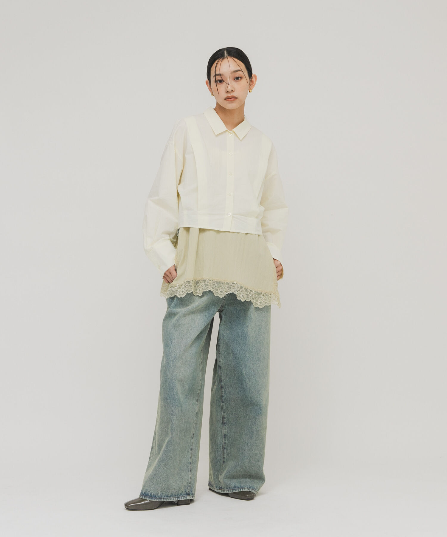  「タックヘムクロップドシャツ」|シャツ・ブラウス|