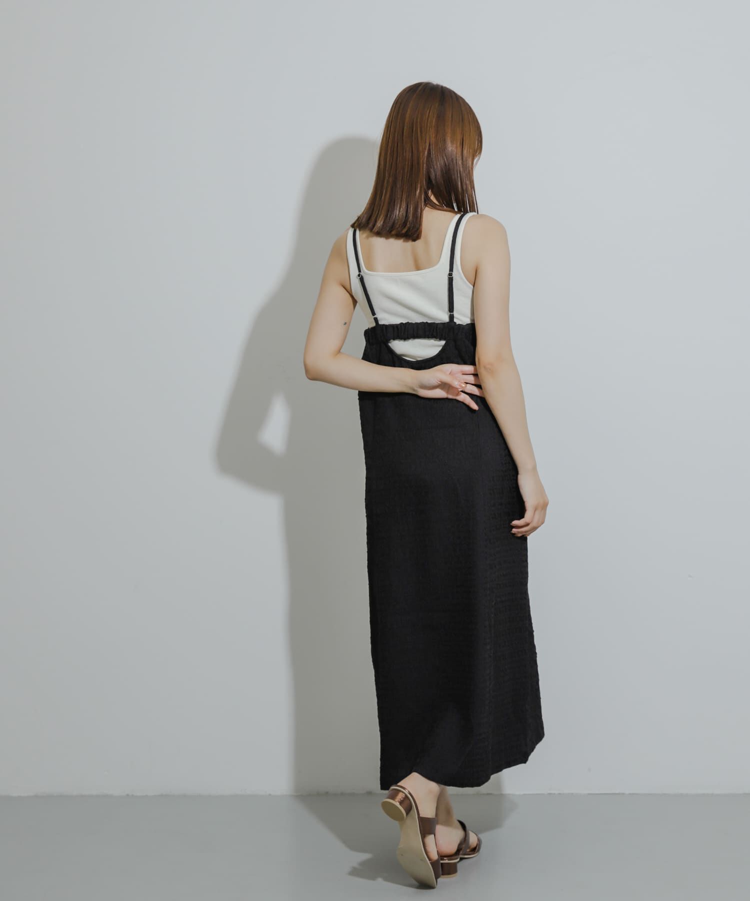 SENSE OF PLACE by URBAN RESEARCH「ジャガードバックオープンキャミワンピース」|ワンピース|