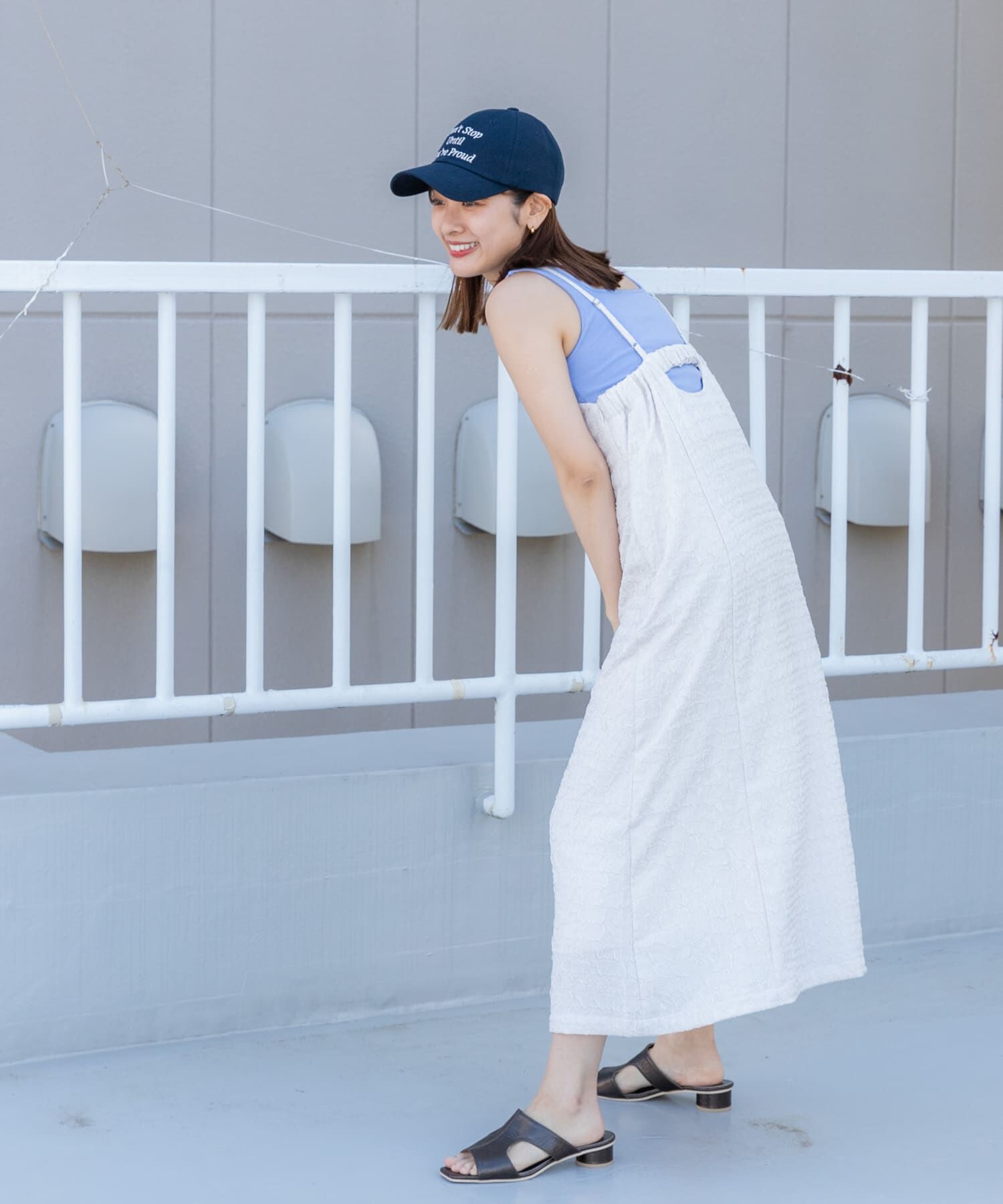 SENSE OF PLACE by URBAN RESEARCH「ジャガードバックオープンキャミワンピース」|ワンピース|