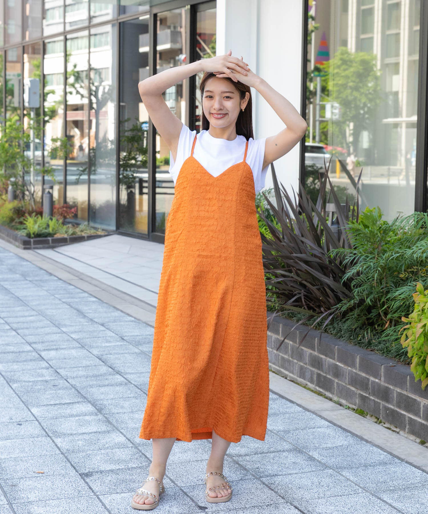 SENSE OF PLACE by URBAN RESEARCH「ジャガードバックオープンキャミワンピース」|ワンピース|