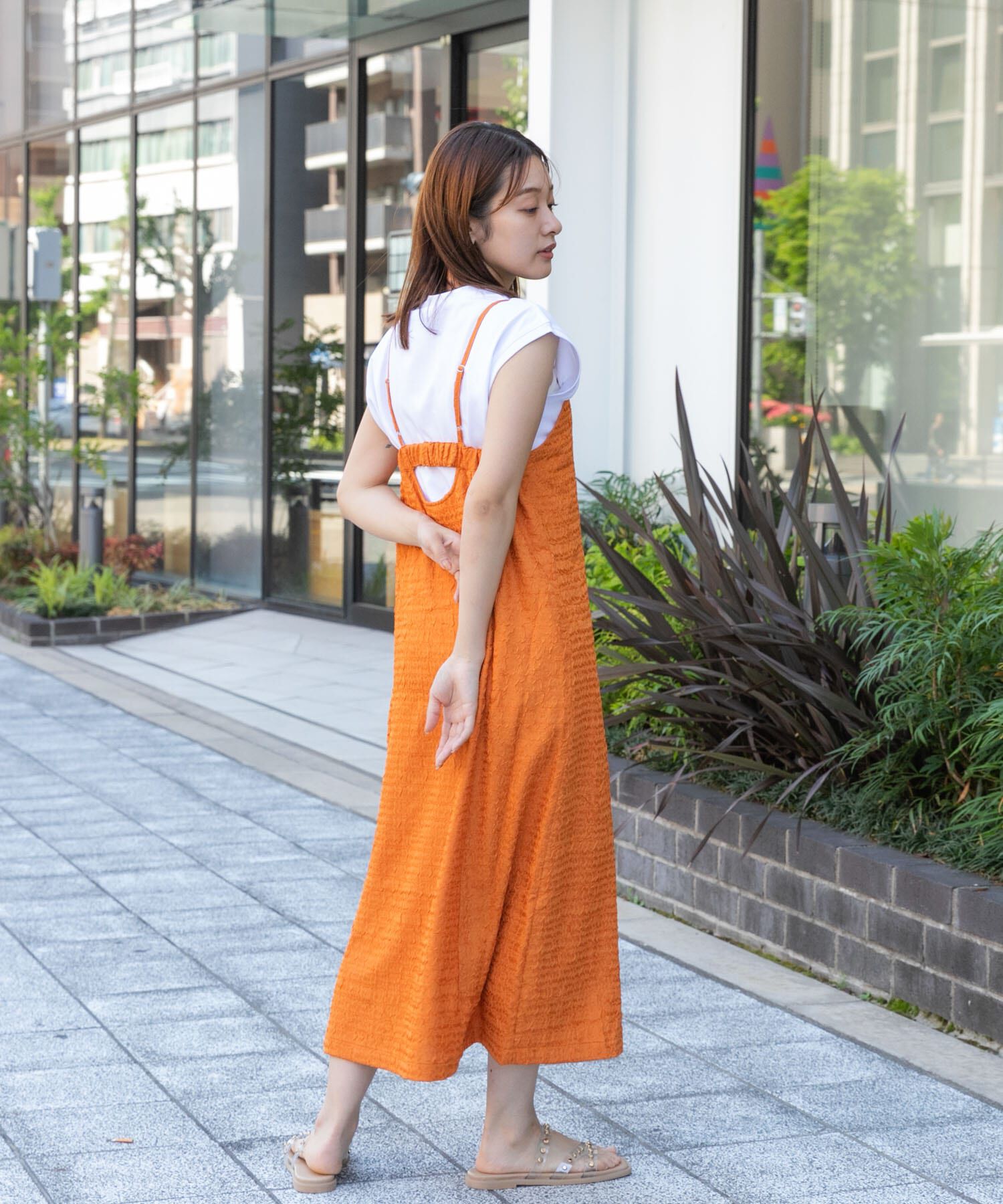 SENSE OF PLACE by URBAN RESEARCH「ジャガードバックオープンキャミワンピース」|ワンピース|